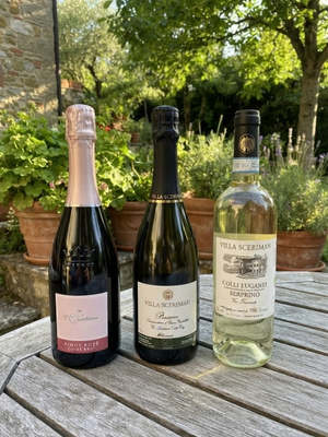 Prosecco Flaschen auf Tisch